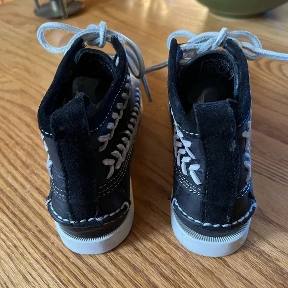 Sebago Womens Shoes 7.5 Apache DockSide Leather Ankle Boot Shoe, Blue - Picture 7 of 11